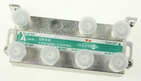 Polytron Sat-, Bk- And Terrestrial Div - Liv 6 U F-splitter 5-1218 Mhz, 6-way, Tap Design