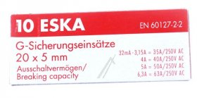 Glass Fuse 5x20mm Fast Acting - 0,63a f Glass Fuse 5x20, 10 Pcs rohs compliant -