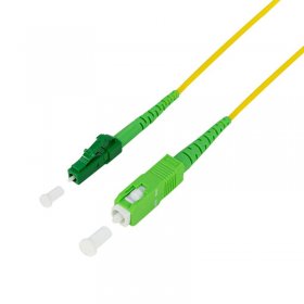 Logilink Optical Plug/optical Plug - Fibre Simplex Patch Cord, Os2 Sm G.657.a2, Sc-apc To Lc-apc, 5 M
