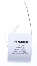 Mundorf Foil Capacitor - 68uf-350v Audio Filmcap. Axial 85° 65x50mm