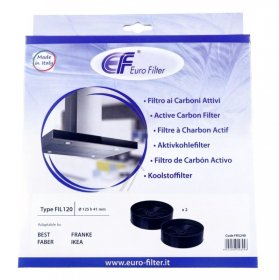 Eurofilter Carbon Filter - Fks240 2 Pieces Activated Carbon Filter Alternative For Faber-franke 112 0556 527 Smeg