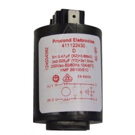 Radio Interference Suppression - 0 47uf(x2)+0 68mohm 1240343622 Interference Suppressor 10a Pr [Electrolux Aeg]