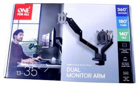 One For All Monitor Holder - Dm4210 Monitor Halterung Solid Suitable For Dual Black