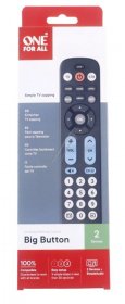 One For All Universal Remote Control - Urc6821 Large Button Zapper Remote Control