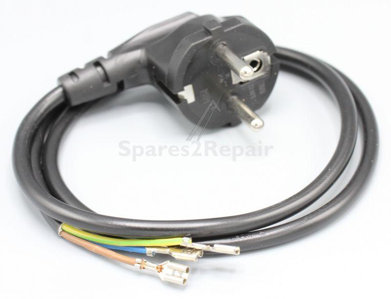 Mains Power Lead - 12040728 Base Cream With White Power Cable Gb Plug [Bosch Siemens]