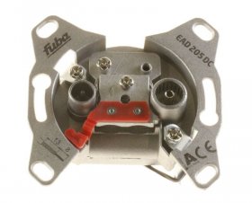 Fuba Aerial Outlet Sockets - Ead 205 Dc Universal-antennadose, 2 Way, 5db, Dc