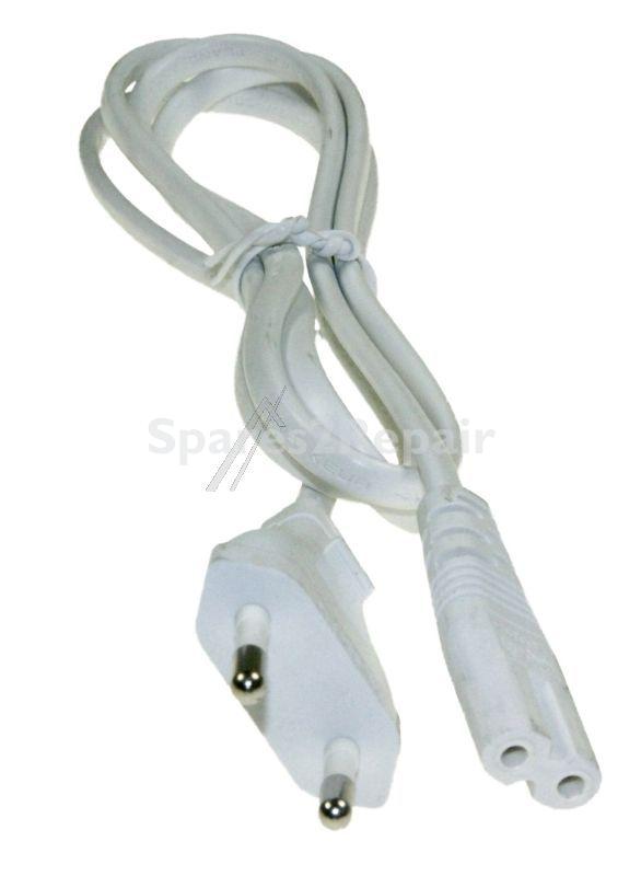 Compatible Eurocable With Double Sockets - Power Cable Euro Plug 1 5m White