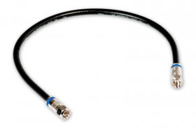 Fuba Koaxconnector - Ovz 940 Ovz940,, F Patch Lead, 0,40m, Black, Adaptable For Fuba