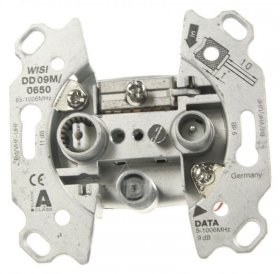 Wisi Aerial Outlet Sockets - Dd 09 M 0650 Multimedia-enddose, 10 Db, 1 StÜck, 3-loch, F-anschluss, Tv
