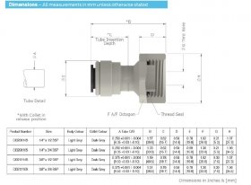 John Guest Hose Coupling For Drinking Water Systems - WasseranschlussstÜck 3-8 X Bsp Innengewinde