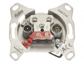 Fuba Pass Outlet - Gad 214 Universal-antenna Pass-through Socket, 2-way,14db