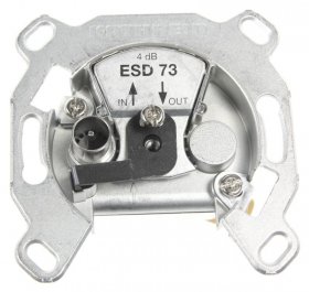 Kathrein Aerial Outlet Sockets - Esd 73 Breitband-verteilerdose 1-loch Iec High-end