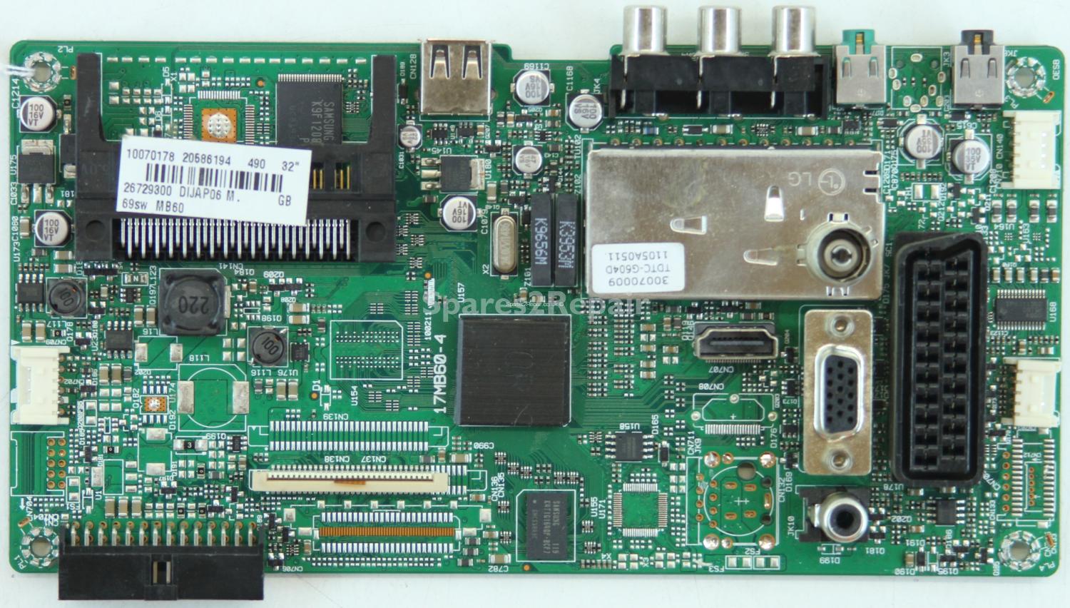 Alba LCD32880HDF - Main AV - 20586194 - 17MB60-4 - 100211