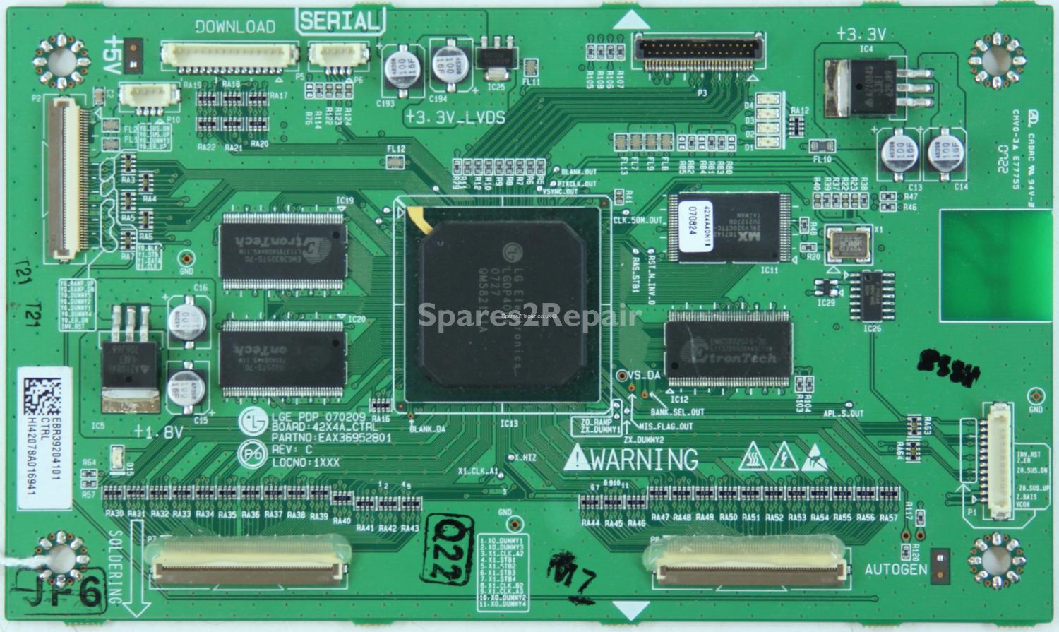 LG 42PC55ZB - Logic CTRL - 42X4A_CTRL - EAX36952801 REV C - PDP 070209
