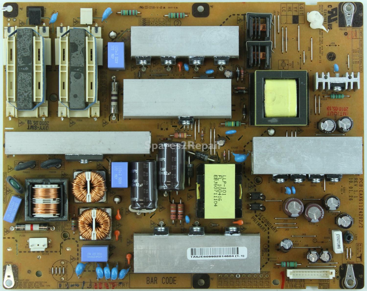 LG 42LD420C PSU - EAY60990201 - EAX61124202/2 - REV 1.1 - LGP42-10LF1