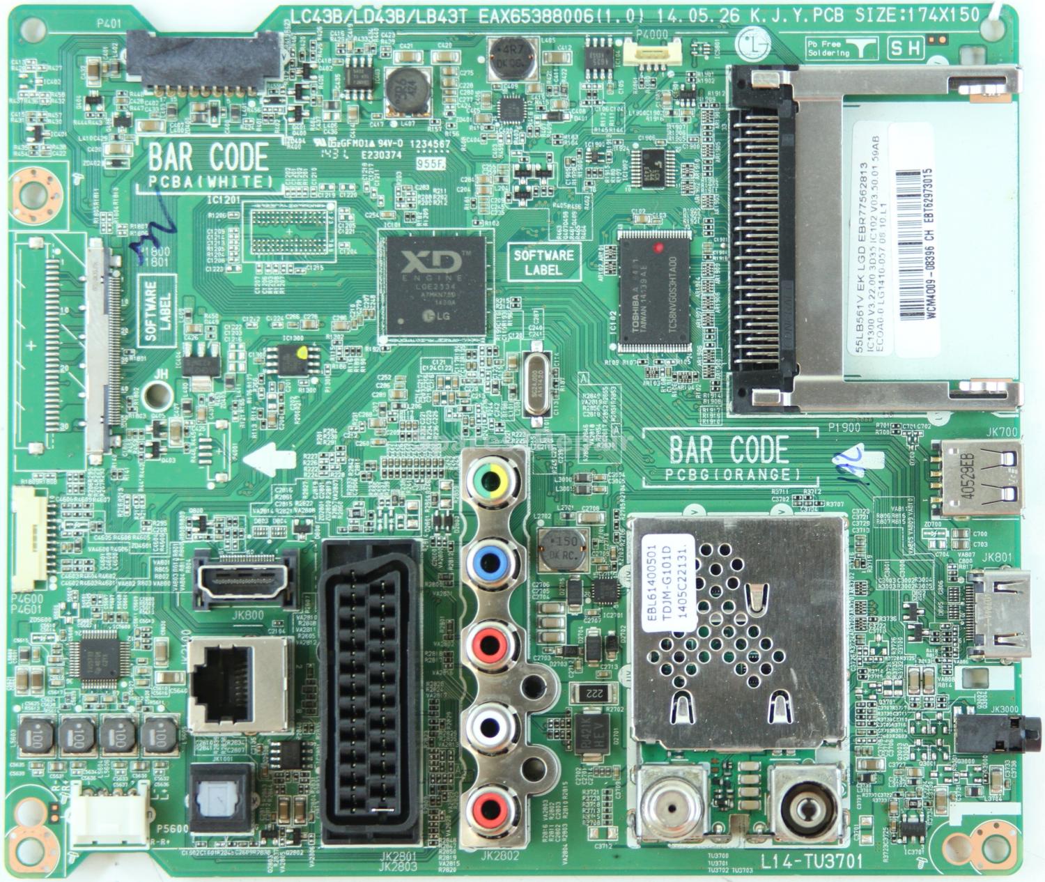 LG 50LB561V - Main AV - EBT62973015 - EBR77562813 - EAX65388006(1.0) - LC43B/LD43B/LB43T