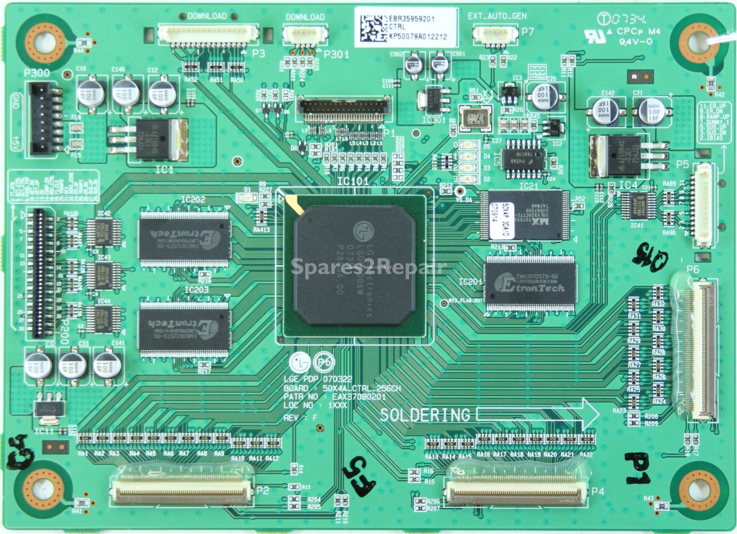 LG 50PC56 - Logic CTRL- EBR35959201 - EAX37080201 REV F - 50X4A_CTRL_256CH - PDP 070322