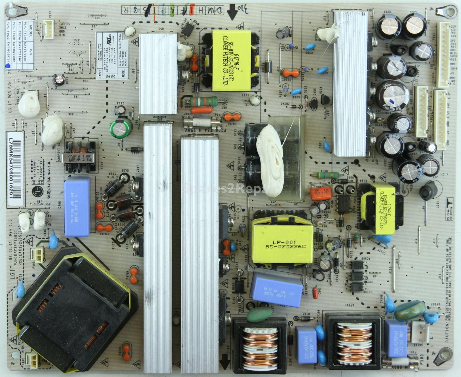 LG 32LC46 - PSU - EAX32268501/8 - Rev 1.0 - EAY39025701 - EAY34795001 - PLHL-T602C - 2300KEG009A-F