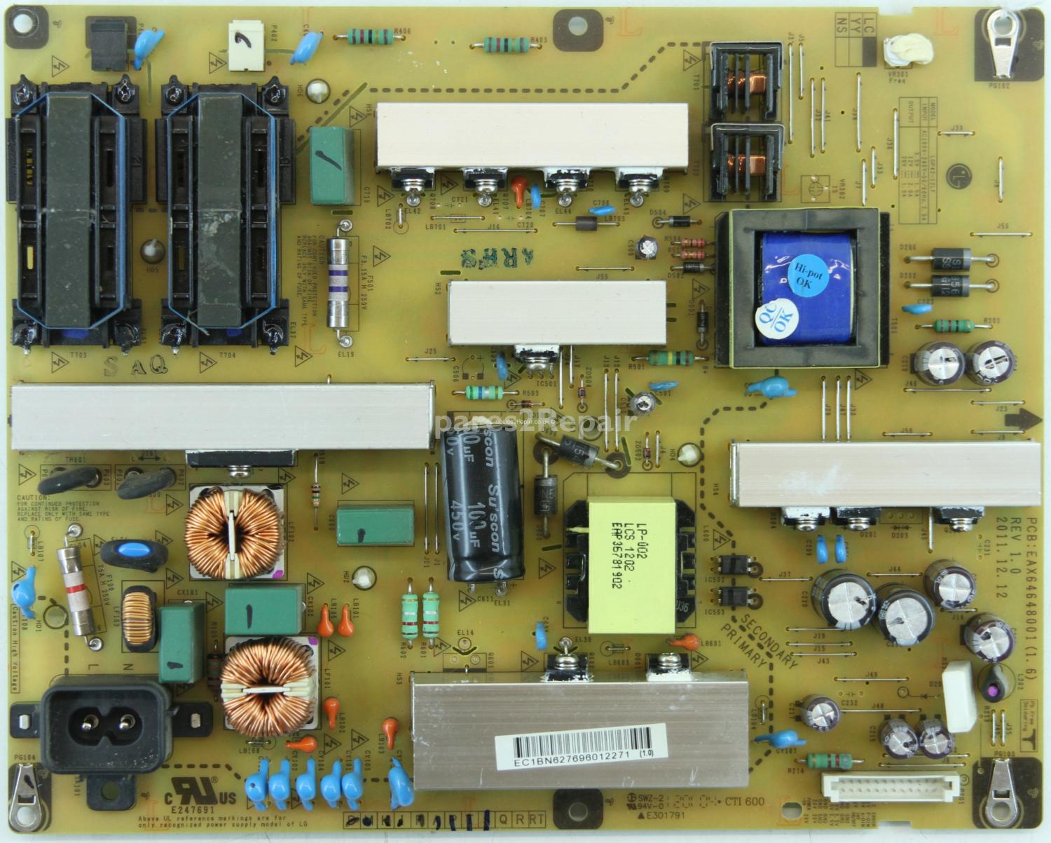 LG 42CS460 - Power Inverter - EAY62769601 - EAX64648001(1.6) - REV 1.0 - LGP42-12LF