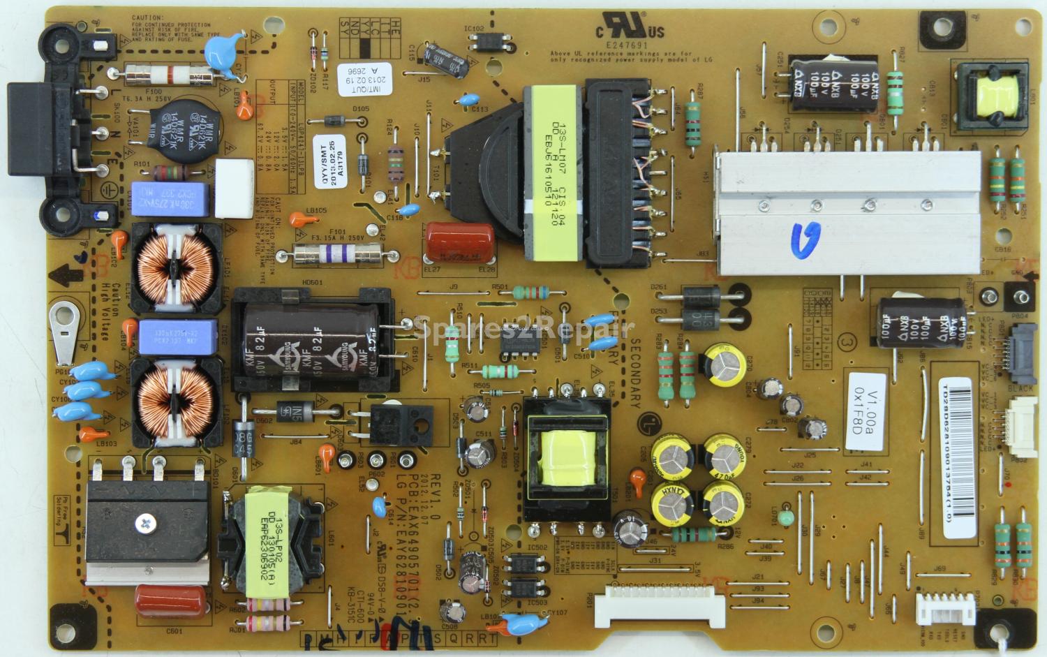 LG 42LA690V - PSU - EAY62810901 - REV1.0 - EAX64905701(2.3) - LGP4247-13LPB