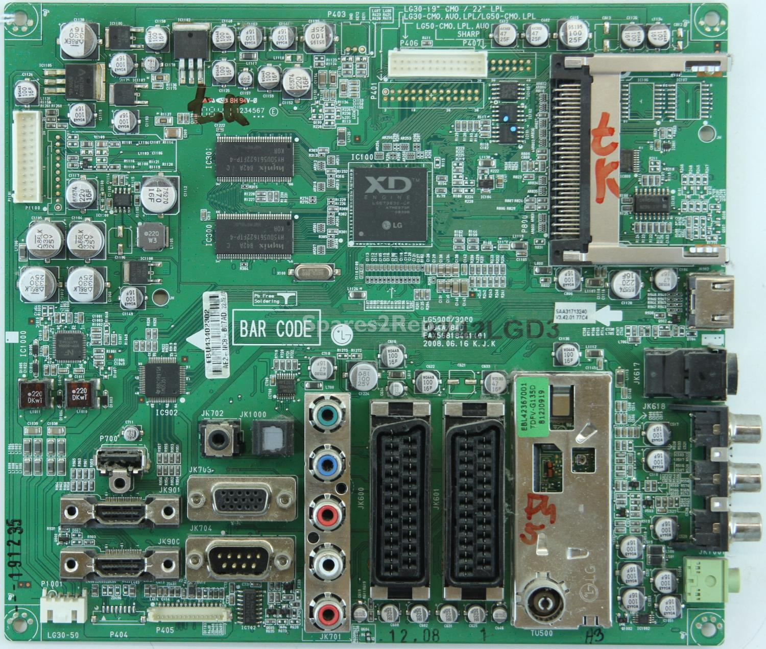 LG 42LG3000 - Main AV - EAX56818401(0) - EBU43402302 - LG5000/3000 - LD84A/84D