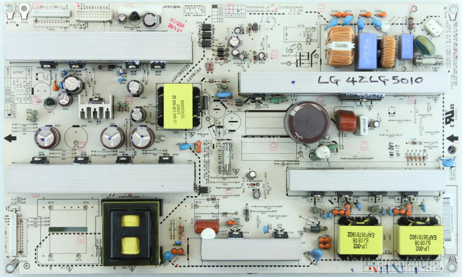 LG 42LG3000 - PSU - EAX40157601/17 - EAY40505202 REV 2.0 - LGP42-08H