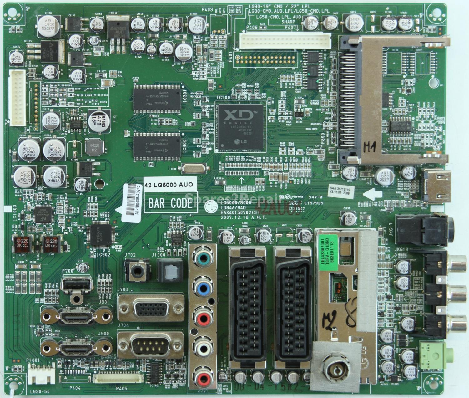 LG 42LG5020 - Main AV - EAX40150702(3) - EBR43557805 - LG5000/3000 - LD84A/84D