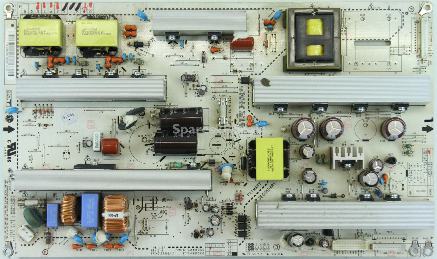 LG 42LG7000-ZA - PSU - EAX40157601/17 - EAY40505202 REV2.0 - LGP42-08H
