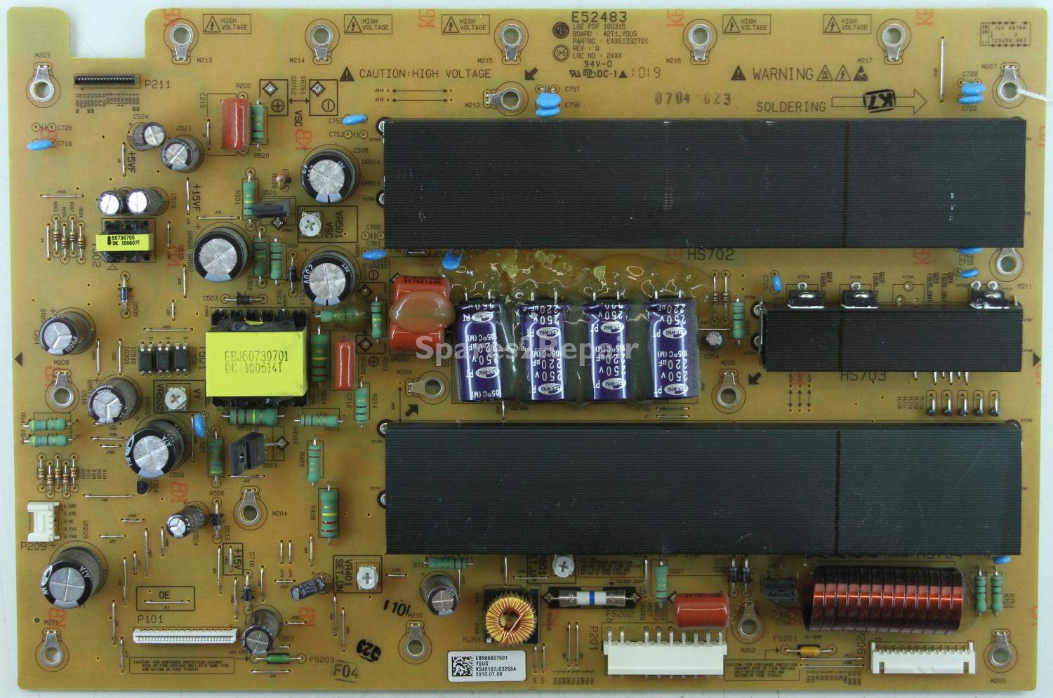 LG 42PJ350 - YSUS - EAX61332701 - REV:Q - EBR66607501 - 42T1_YSUS - PDP 100315