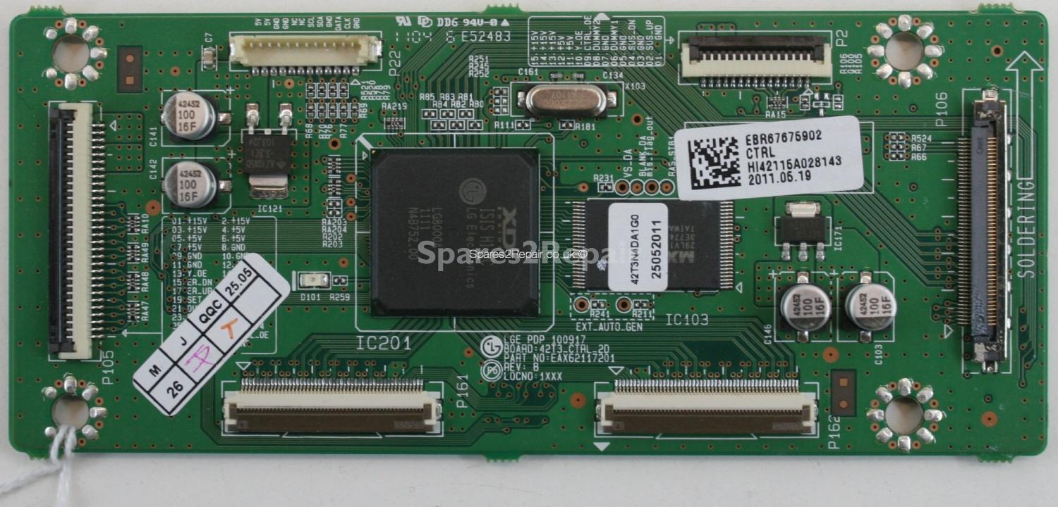 LG 42PT353K - Control Board - EAX62117201 - REV:B - EBR67675902 - 42T3_CTRL_2D - PDP 100917