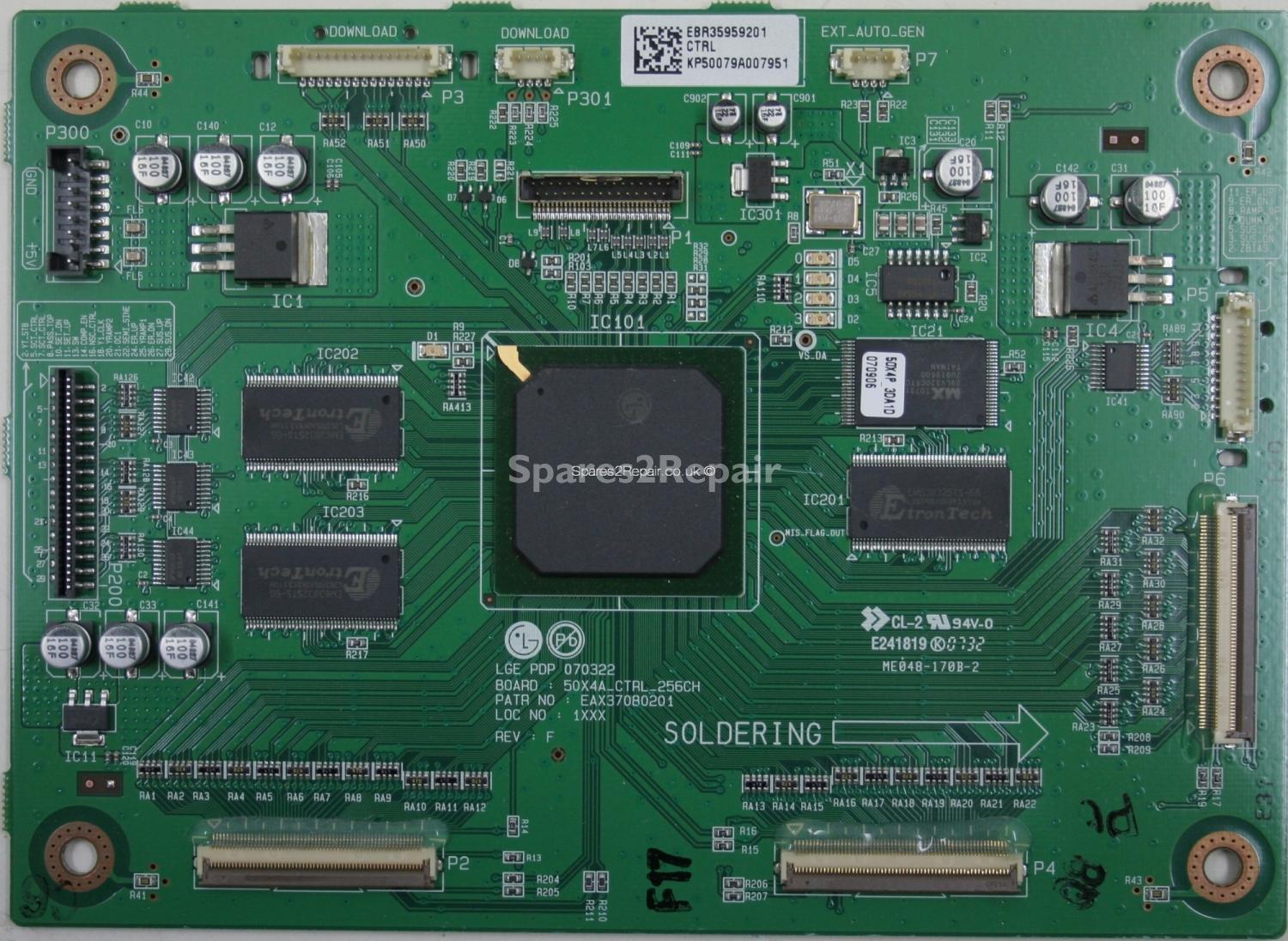 LG 50PC55 - Logic CTRL - EBR41944001 - EAX37080201 - REV F - 50X4A_CTRL_256CH - PDP 070322