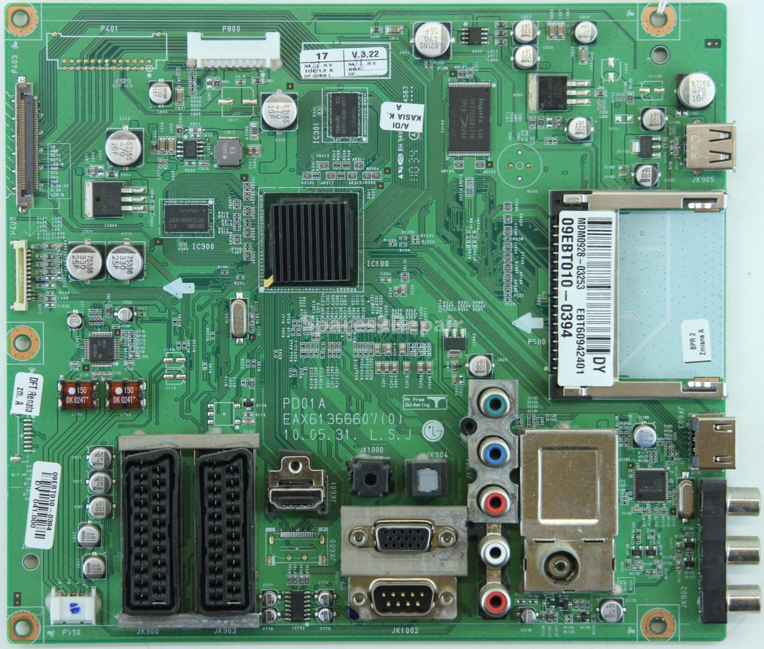 LG 50PK350 - Main AV - EAX61366607(0) - PD01A - EBT60942401