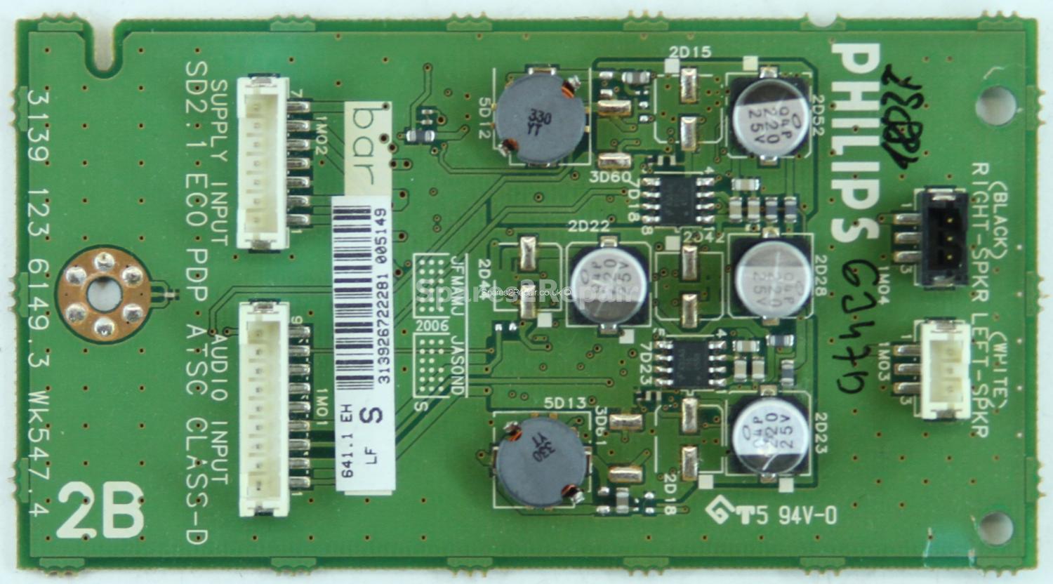 Philips 50PF7521/10 - Audio Board - 3139 123 6149.3 - Wk547.4 - 313926722281