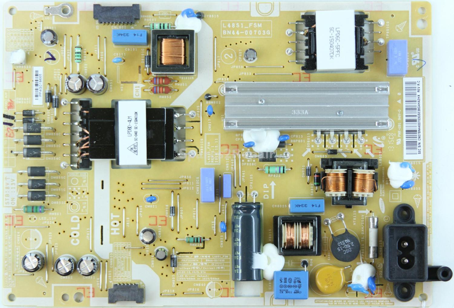 Samsung UE43J5500AK - Power Supply - BN44-00703G - REV 1.1 - L48S1-FSM