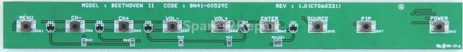 Samsung LS40BHPNS-EDC - Buttons - BEETHOVEN II - BN41-00529C - REV:1.0 - CT060331